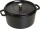 STAUB Στρογγυλή μαντεμένια κατσαρόλα STAUB 12 λίτρων μαύρη