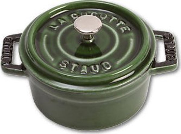 Staub Μίνι Κοκότ Στρογγυλή 10cm, Χυτοσίδηρος, Βασιλικό Πράσινο