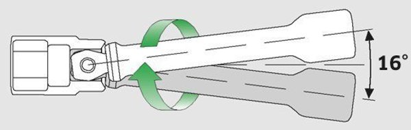 Γωνιακή προέκταση 1/4" L=150mm με άρθρωση wobble-drive STAHLWILLE