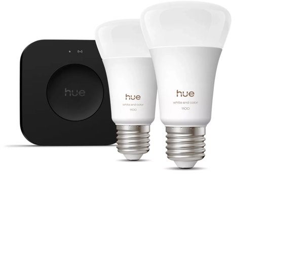 Startkit White and Color Ambiance 2xE27 1100lm + Hue Bridge Pro