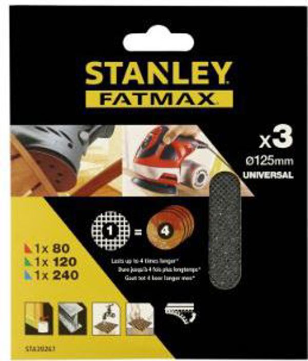 Stanley Τρίψιμο Δίχτυ 125mm 3τμχ. (STA39267-XJ)