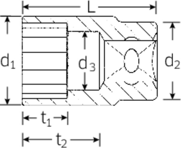 Stahlwille SOCKET 1/2"-34MM 12-CAT STAHL - 03010034