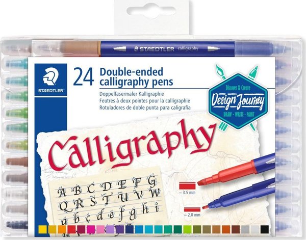 Μαρκαδόροι STAEDTLER με λεπτή μύτη καλλιγραφίας 24 τεμάχια