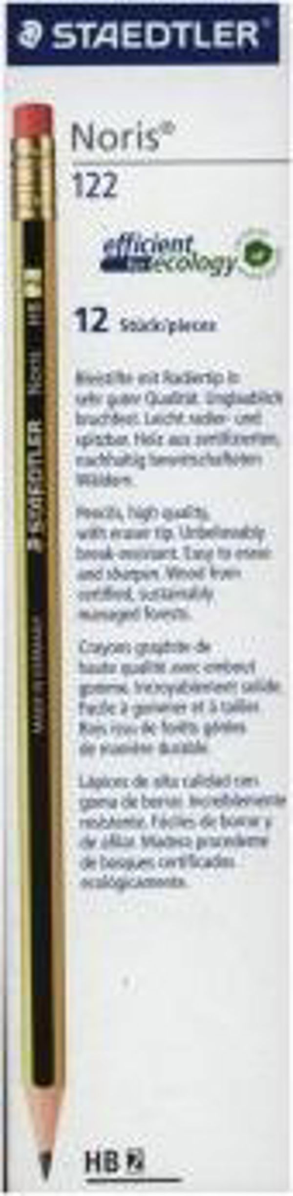 Staedtler Μολύβι Noris HB, Εξαγωνικό, Ανθεκτικό στο Σπάσιμο, 12 Τεμάχια