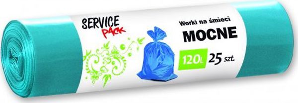 Stella Pack Σακούλες Απορριμμάτων 120L, Ενισχυμένες LDPE, Μπλε, 25 Τεμάχια