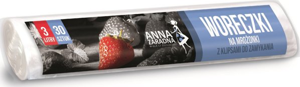 Στέλλα ANNA ZARADNA Σακουλάκια για κατάψυξη με κλιπ για κλείσιμο 3L 1συσκ.-30τεμ