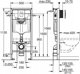 Σκελετός Grohe Concealed WC και σετ κουμπιών Grohe RAPID SL 3-IN-1 38772SH0, λευκό κουμπί