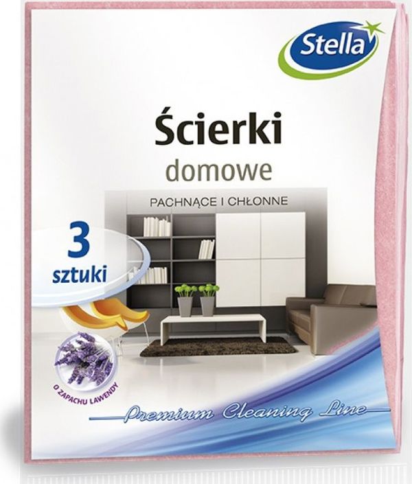 Stella Πανιά Καθαρισμού Οικιακής Χρήσης με Άρωμα Λεβάντας, 3 Τεμάχια