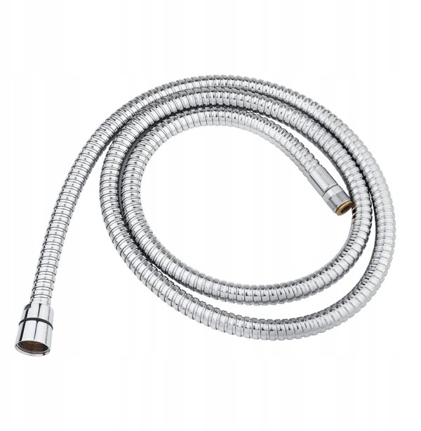 Λείος σωλήνας ντους PVC 150 cm, χρώμιο 2519