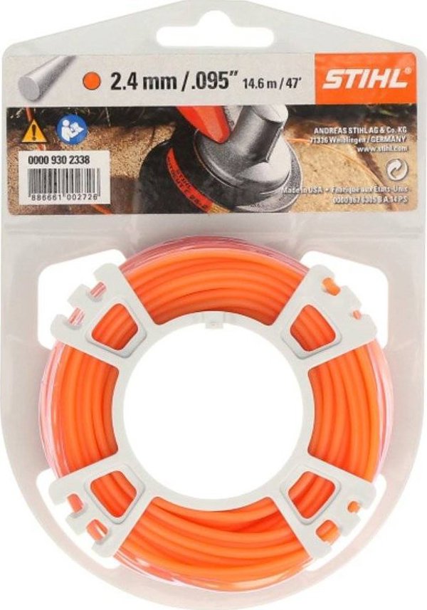 STIHL Κορδόνι Κοπής STIHL Premium Στρογγυλό 2.4mm για Κοπτικό Κεφαλής Θαμνοκοπτικό Αυθεντικό