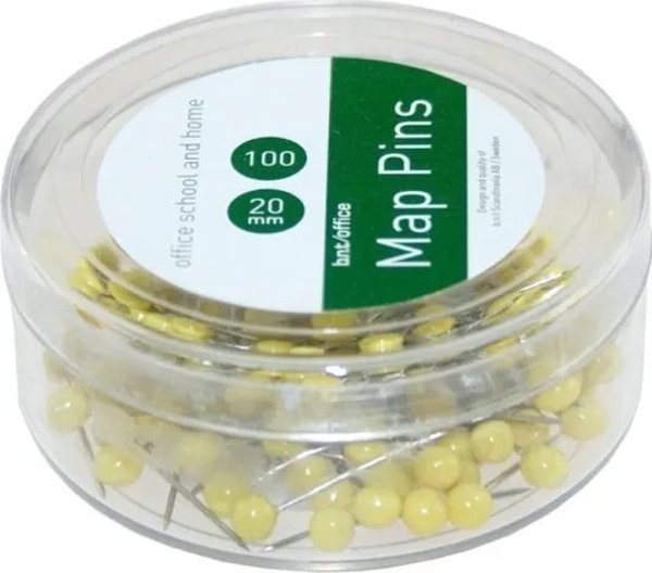 Καρφίτσες Stickn 4mmx20mm κίτρινο 100τεμ/πακ - (100 τεμ.)