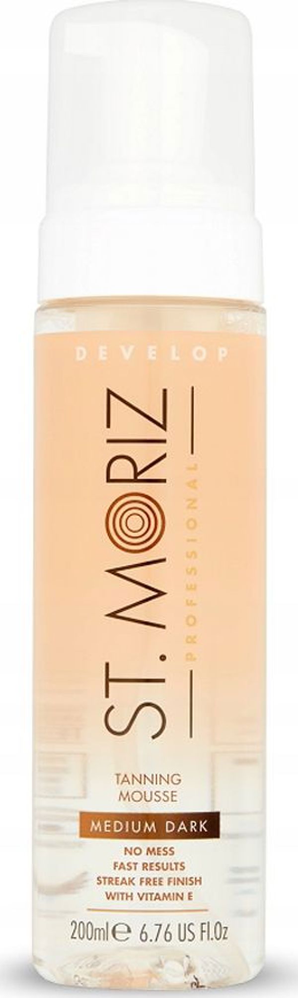 St. Moriz Professional Clear Self-Tanning Mousse Medium Dark, Άχρωμος Αφρός Αυτομαυρίσματος, 200ml