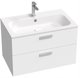 Νιπτήρας Stone Ravak Chrome Slim 80x49 cm, γυαλιστερό λευκό, XJG01180001