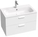 Νιπτήρας Stone Ravak Chrome Slim 80x49 cm, γυαλιστερό λευκό, XJG01180001