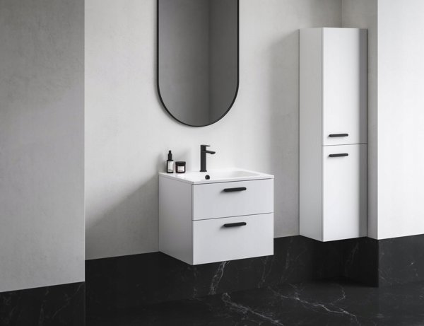 Νιπτήρας Stone Ravak Chrome Slim 80x49 cm, γυαλιστερό λευκό, XJG01180001
