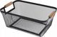 Storage Solutions Μεταλλικό καλάθι με ξύλινες λαβές, 30,5 x 21,5 x 14 εκ.