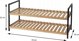 Ράφι Παπουτσιών Storage Solutions, 2 Επιπέδων, Μπαμπού με Μεταλλικό Σκελετό, 70 x 30 x 32 cm