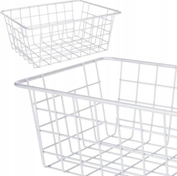 Storage Solutions Μεταλλικό καλάθι για φρούτα, γκρι, 24 x 18 x 10 cm
