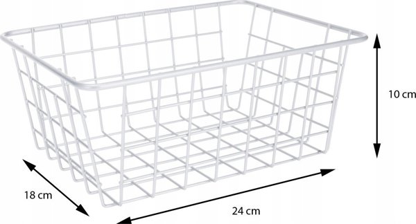 Storage Solutions Μεταλλικό καλάθι για φρούτα, γκρι, 24 x 18 x 10 cm