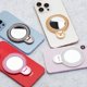 Skrzynkazdrewna Βάση Smartphone Circle Mirror - Αυτοκόλλητη - Ασημί