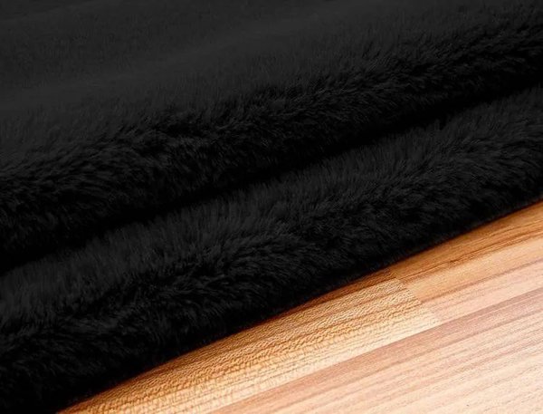 Strado Στρογγυλό χαλί Rabbit Strado 180x180 Μαύρο (Black) πολυλειτουργικό