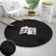 Strado Στρογγυλό χαλί Rabbit Strado 180x180 Μαύρο (Black) πολυλειτουργικό