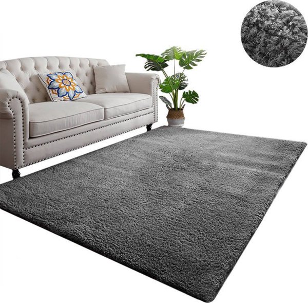 Χαλί Strado Alpaca 160x220cm, Γκρι, Απαλό και Μοντέρνο για Σαλόνι και Κρεβατοκάμαρα