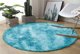 Strado Στρογγυλό Χαλί Ombre 100x100 Ombre Μπλε (Ανοιχτό Μπλε)