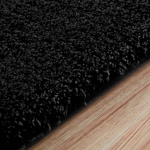 Χαλί Strado Alpaca 160x220cm, Μαύρο, Απαλό και Ανθεκτικό για Σαλόνι και Υπνοδωμάτιο