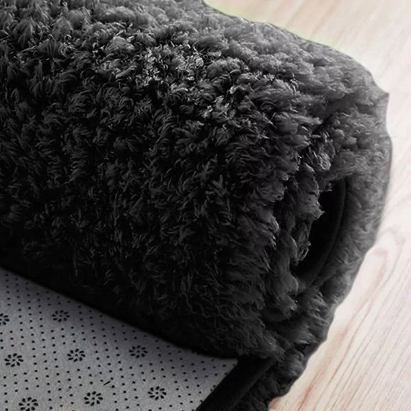 Χαλί Strado Alpaca 160x220cm, Μαύρο, Απαλό και Ανθεκτικό για Σαλόνι και Υπνοδωμάτιο