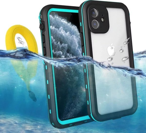 Strado Αδιάβροχη Θήκη + λουράκι για Apple iPhone 12 Mini (Μαύρο) καθολική