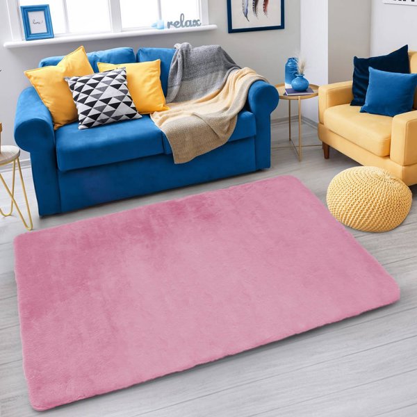 Χαλί Δωματίου Strado Rabbit 140x200cm, Sakura Pink, Απαλό Χαλί Υπνοδωματίου
