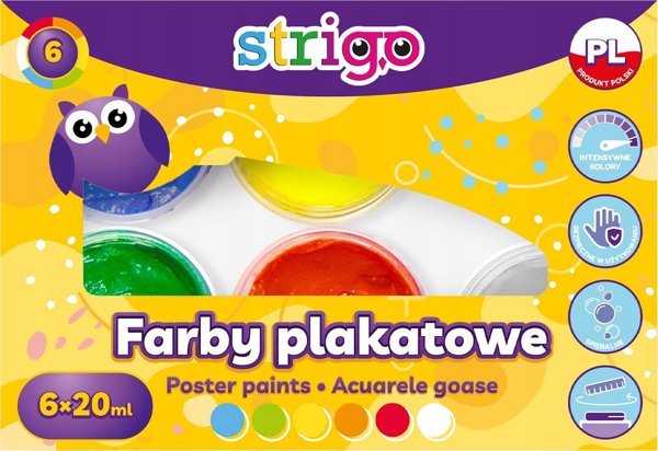 Χρώματα αφίσας Strigo, 6 χρώματα