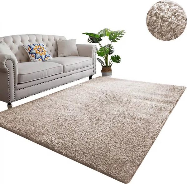 Strado Χαλί Alpaca 140x200cm από Πολυεστέρα Μπεζ - Ορθογώνιο Ανθεκτικό Χαλί