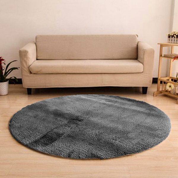 Strado Στρογγυλό Χαλί Rabbit 140x140 Ασημί (Ανοιχτό Γκρι) Πολυχρηστικό