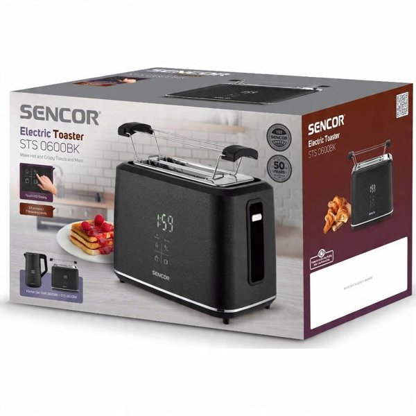 Sencor STS 0600BK Φρυγανιέρα 2 Θέσεων, Μαύρη
