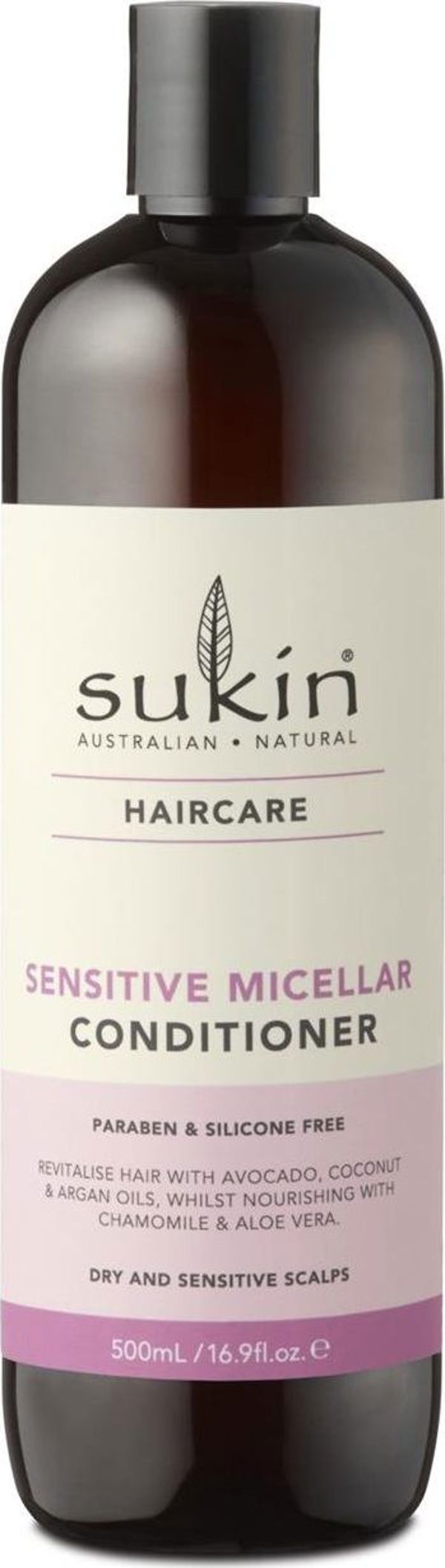 Sukin Sensitive Micellar Conditioner, Μαλακτικό Μαλλιών με Έλαια Αβοκάντο, Καρύδας & Αργκάν, 500ml