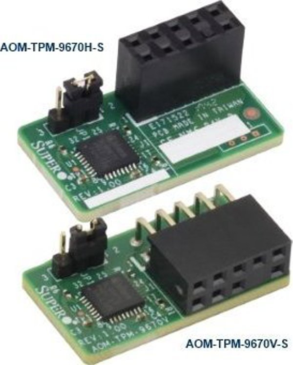 Supermicro TPM 2.0 Module AOM-TPM-9670V-S SPI, Hardware Accelerator για SHA-1 & SHA-256, Κάθετη Τοποθέτηση