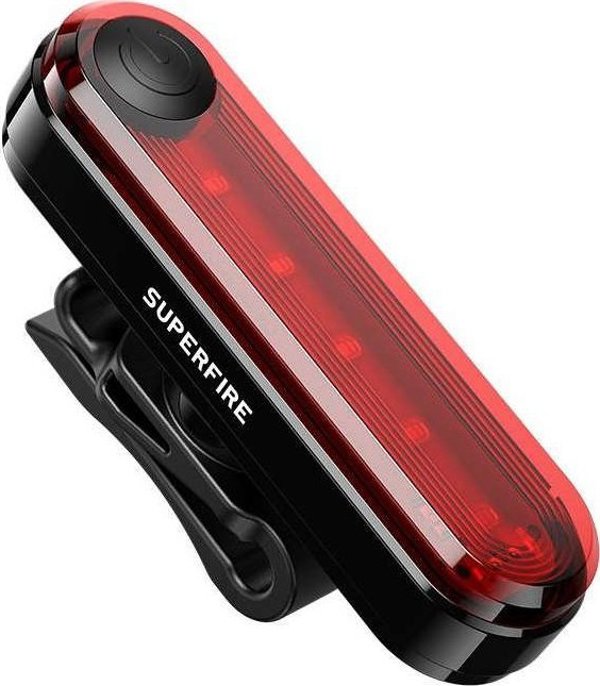 Πίσω φως ποδηλάτου Superfire BTL01, USB, 230mAh