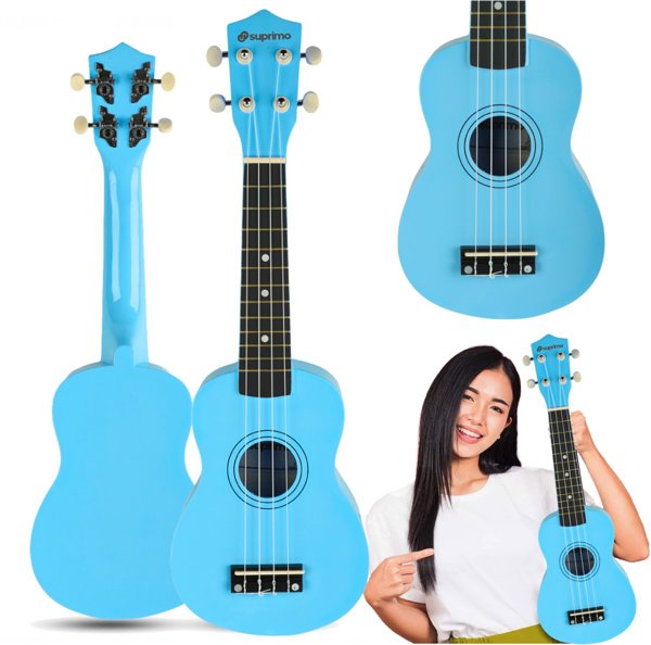 Luna Guitars Suprimo UK21 LB Σοπράνο Γιουκαλίλι 21 ιντσών, Μπλε