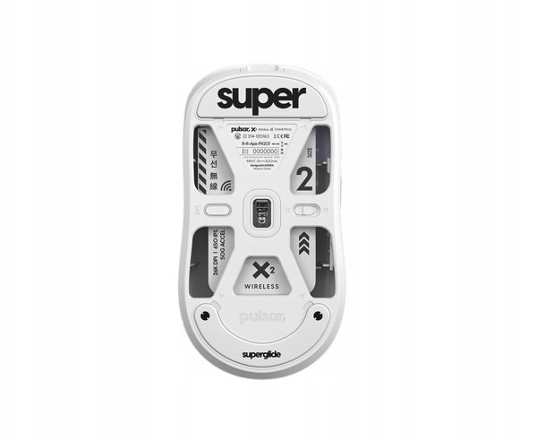 Superglide 2 (Type-C) Γυάλινες Ολισθητήρες Pulsar X2 &amp| X2H &amp| X2A Λευκά (Λευκοί) Ανταλλακτικά Πόδια Ποντικιού
