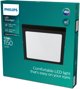 Επιφανειακός πίνακας LED PHILIPS MAGNEOS, 12W, 2700K, 1150lm, μαύρο, 21 x 21 x h2.8 cm