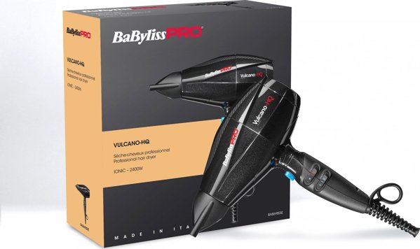 BaBylissPRO Πιστολάκι Μαλλιών BAB6980IE 2400W, Επαγγελματικό Σεσουάρ Ιταλικής Κατασκευής, Μαύρο