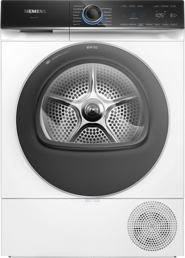 Στεγνωτήριο ρούχων Siemens Siemens WQ46B2C40 iQ700 (λευκό/μαύρο, 60 cm, Home Connect)