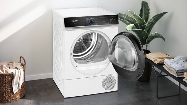 Στεγνωτήριο ρούχων Siemens Siemens WQ46B2C40 iQ700 (λευκό/μαύρο, 60 cm, Home Connect)