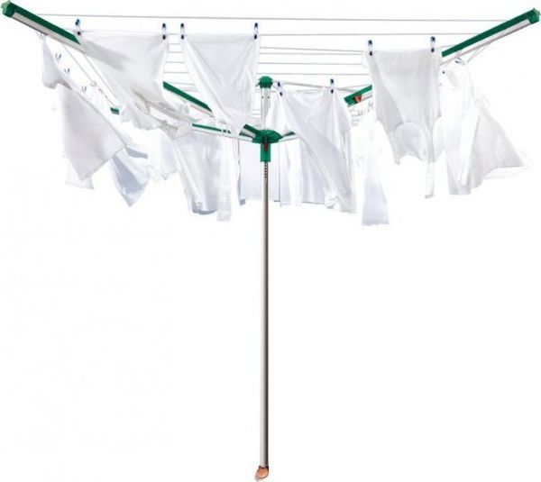 Leifheit Linomatic 500 Deluxe Απλώστρα Ρούχων Εξωτερικού Χώρου, 50m, Λευκό/Πράσινο
