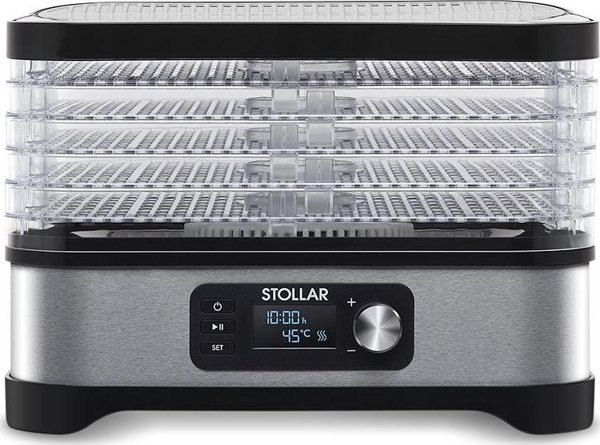 Stollar DHS600 Αφυγραντήρας Τροφίμων 400W με 5 Δίσκους, Timer & Οθόνη LED, Ασημί 31x31x27.5cm