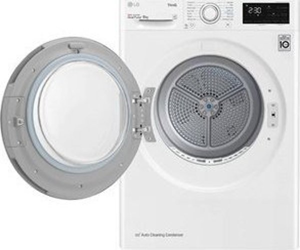 Στεγνωτήριο LG LG Dryer Machine RH80V3AV6N Ενεργειακή κλάση A++, Μπροστινή φόρτωση, 8 kg, LED, Βάθος 69 cm, Wi-Fi, Λευκό