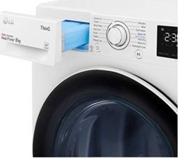 Στεγνωτήριο LG LG Dryer Machine RH80V3AV6N Ενεργειακή κλάση A++, Μπροστινή φόρτωση, 8 kg, LED, Βάθος 69 cm, Wi-Fi, Λευκό