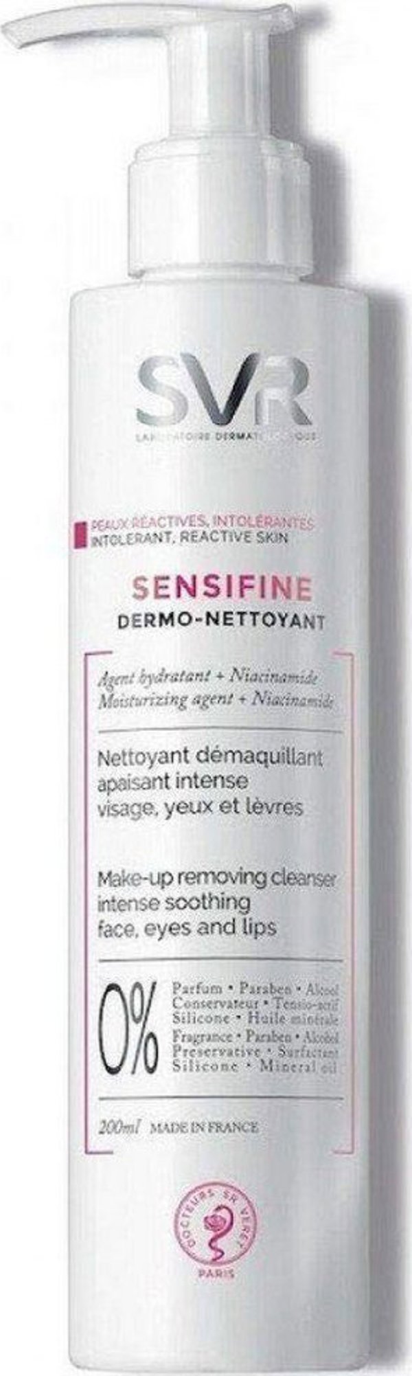SVR Sensifine Dermo-Nettoyant Απαλό Γαλάκτωμα Ντεμακιγιάζ για Ευαίσθητο Δέρμα 200ml